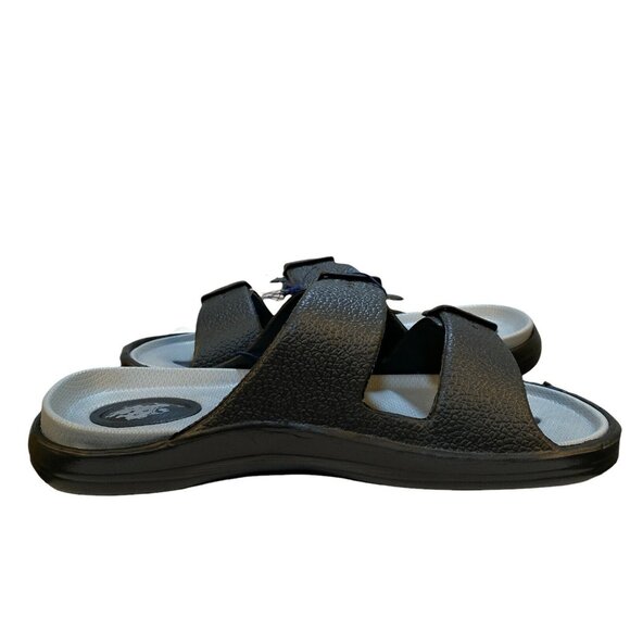 US Polo Assn Mens Sandals Slide Size 45 Large 12 13 Black Casual Slip On Buckle - Picture 5 of 12